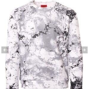 HUGO Dnowcam Sweatshirt in Snow Camouflage print